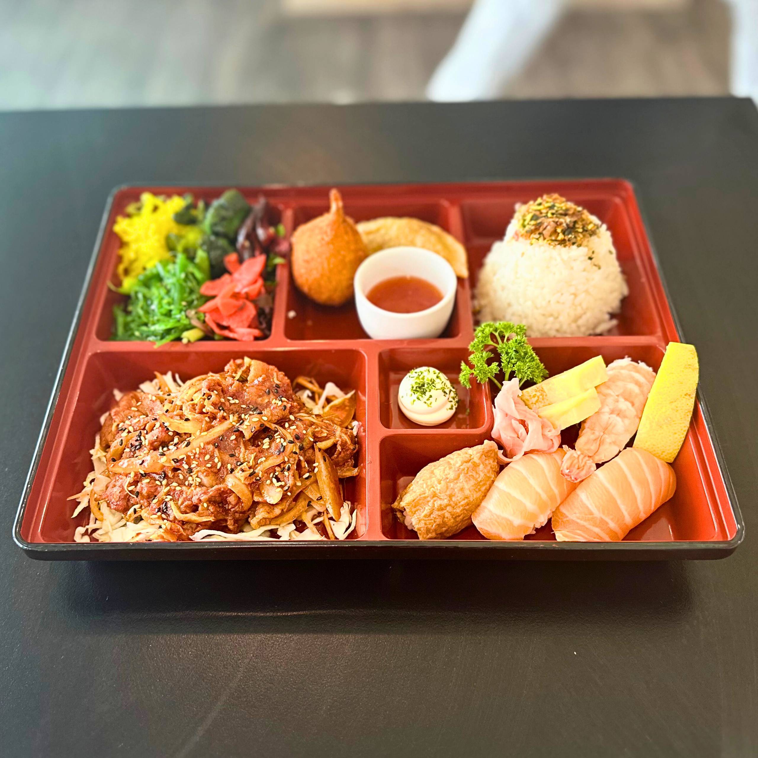 Spicy Pork Bulgogi Bento Box Yurica Japanese Kitchen Macquarie Park