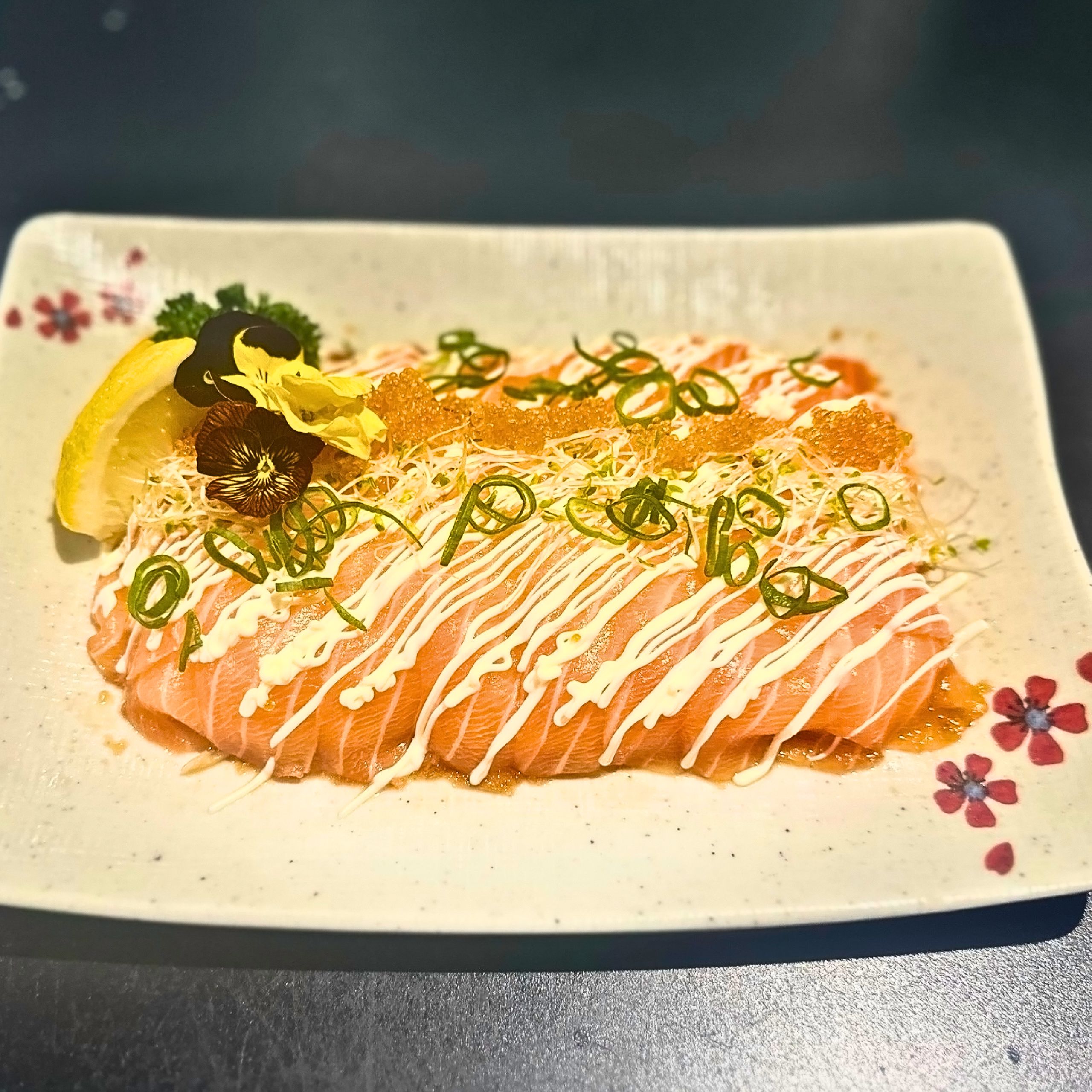 Salmon Carpaccio Yurica Japanese Kitchen Macquarie Park